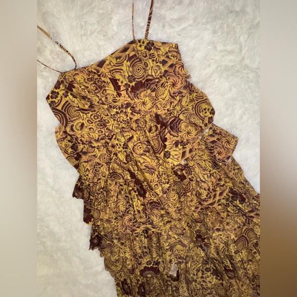 NWOT Ulla Johnson Avery tires Midi Gown in Amber Sz 4 - Picture 5 of 8